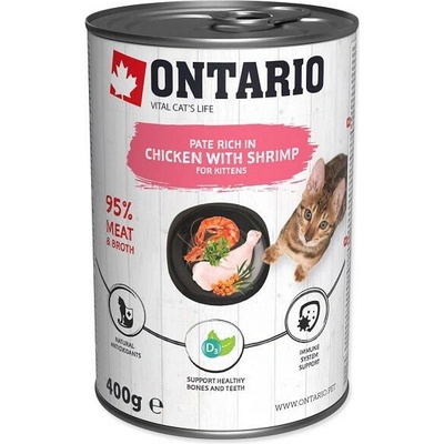 Ontario Cat Kitten paté Chicken a Shrimp 400 g – Hledejceny.cz