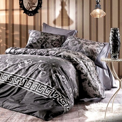 TiaHome Obliečky bavlna Linda sivá 200x140 90x70