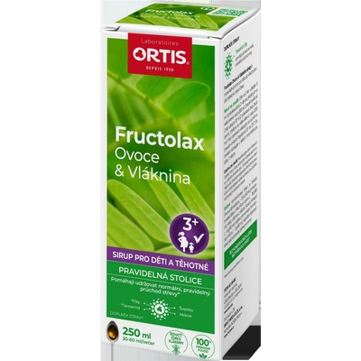 Ortis Fructolax Ovoce&Vláknina sirup pro děti 250 ml