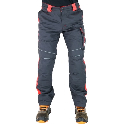 Ardon NEON HI VIZ montérkové nohavice do pása ŠEDO ČERVENÉ H6404