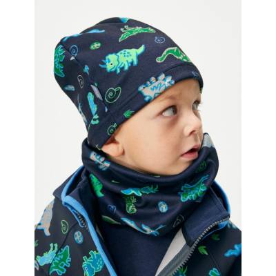 Detská čiapka UNUO DINO Tmavo modrá Mix