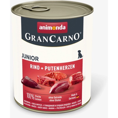 Animonda GranCarno Junior hovězí & Turkey Hearts 800 g – Hledejceny.cz