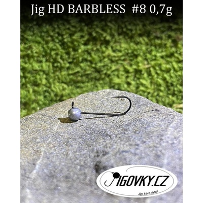 Jigovky.cz Jigové hlavičky HD Barbless vel.8 0,7g 5 ks