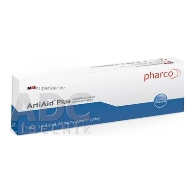 ArtiAid Plus vnútrokĺbová injekcia predplnená 60 mg hyaluronát sodný 4 ml