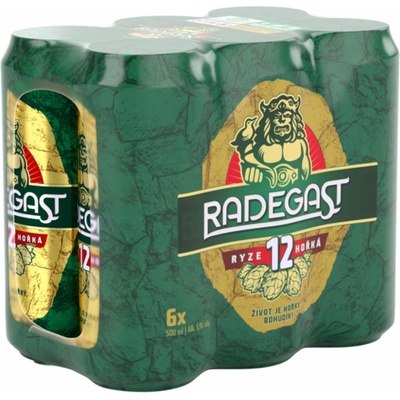 Radegast Ryze hořká světlý ležák 12° 6 x 0,5 l (plech)