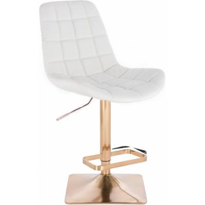 LuxuryForm Design Paris na zlatej hranatej podstave / biela