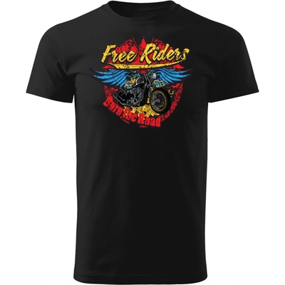 Grooters bavlněné tričko Free Rider Černé