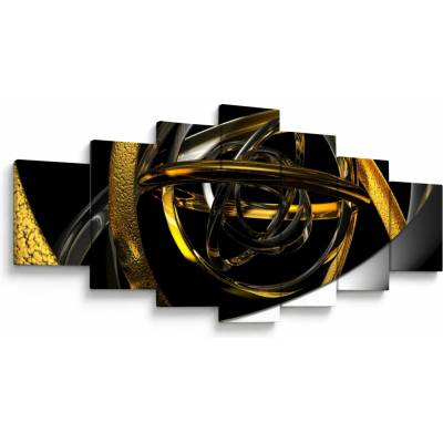 Obraz modernej abstrakcie, sedemdielne 210x100 cm