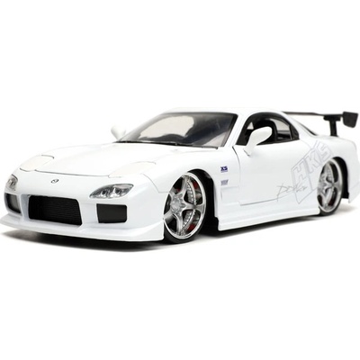 Jada Toys Fast and Furious Diecast Model 1993 Mazda RX-7 White 1:24