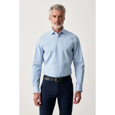 Tommy Hilfiger pánska košeľa s bavlnou MW0MW42931 modrá