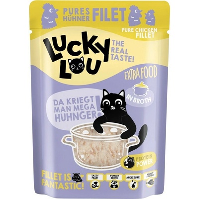 Lucky Lou kuře ve vývaru pro kočky 70 g