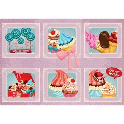 Preinterier FT4698 Fototapeta na stenu Cupcake - koláž vlies 104cm x 70cm