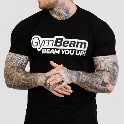 GymBeam tričko Beam čierna