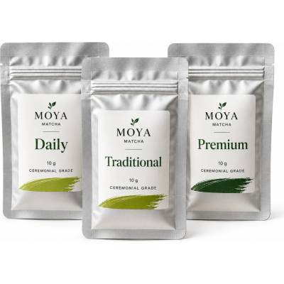 Ochutnejte Moya Matcha vzorkový set 3 x 10 g