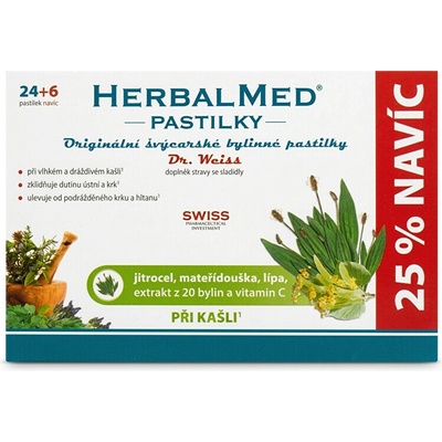 Dr.Weiss Herbalmed pastilky pri kašli pastilky 30 ks
