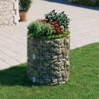 zahrada-XL Kruhový gabionový sloupek pozinkovaná ocel Ø 100 x 100 cm