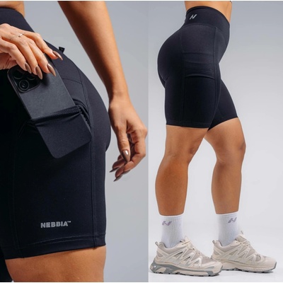 Nebbia High-waist šortky s kapsami PRIMAL černé