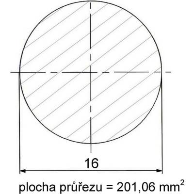 Kruhová ocel plná 16 mm – 6 m
