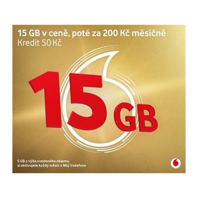 Vodafone edice Zlatá karta + 15GB - zlatakarta