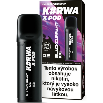 ElfBar Kurwa X Pod cartridge Blackcurrant Ice 20 mg