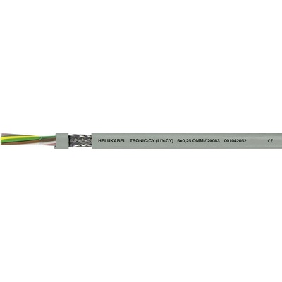 Helu 16025-500 dátový kábel LiYCY 1 x 0.75 mm² sivá 500 m
