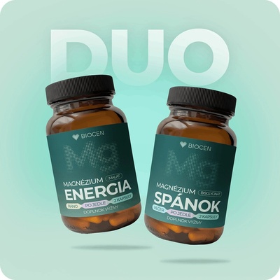Biocen Magnézium DUO malát a bisglycinát 2 x 60 vegánskych kapsúl