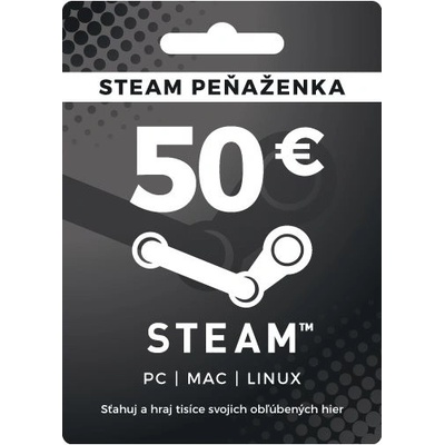 Valve Steam predplatená karta 50 €