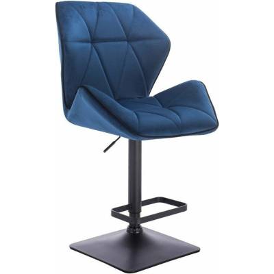 LuxuryForm Design Milano Max Velur na čiernej hranatej podstave / modrá