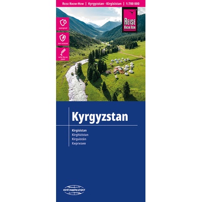 mapa Kyrgyzstan 1:700 t. voděodolná