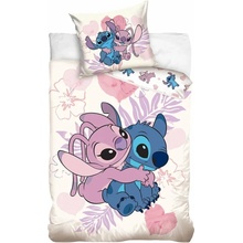 Carbotex bavlna obliečky Lilo & Stitch Nerozlučná dvojka Stitch a Angel 100% bavlna 70x90 140x200