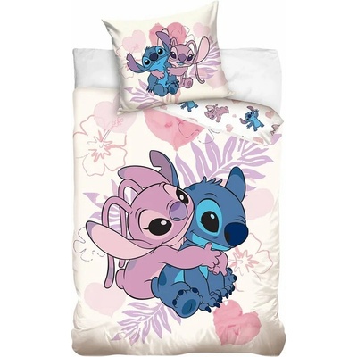 Carbotex bavlna obliečky Lilo & Stitch Nerozlučná dvojka Stitch a Angel 100% bavlna 70x90 140x200