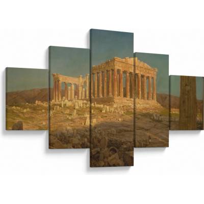 Obraz - Frederic Edwin Church, The Parthenon, reprodukcia, päťdielne 125x70 cm