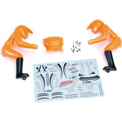 GM RACING Figurka jezdce včetně nálepek oranžová