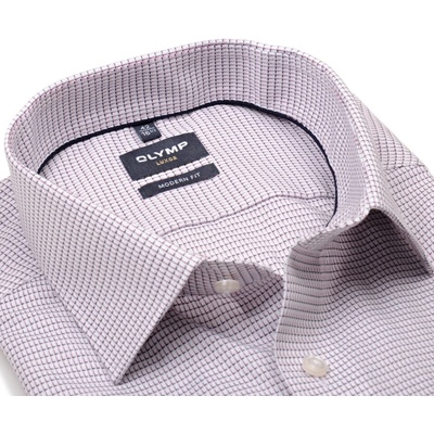 Olymp Modern Fit košile s vetkaným vzorem mauve