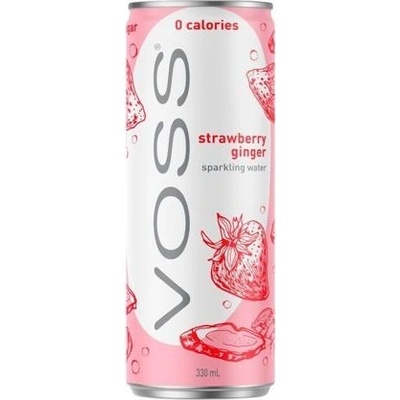 VOSS Strawberry Ginger Perlivá 24 x 330 ml