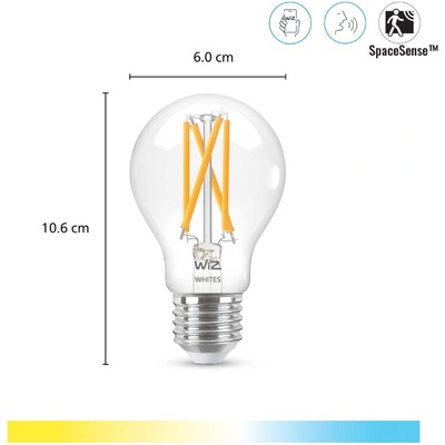 WiZ LED Stmievateľná žiarovka A60 E27/6,7W/230V 2700-6500K CRI 90 Wi-Fi
