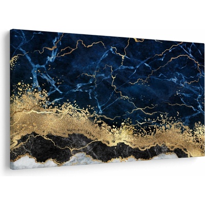 Obraz - Tmavo-modrý mramor, jednodielne 120x80 cm