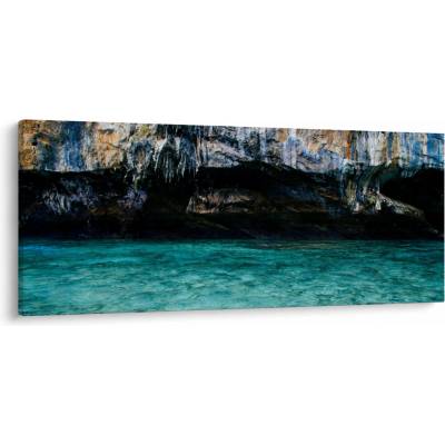 Obraz vody a skál, jednodielne 120x50 cm
