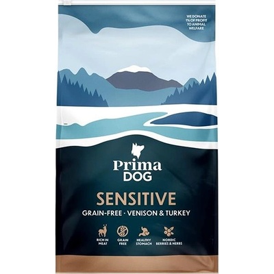 PrimaDog Zvěřina s krůtou bez obilovin pro dospělé psy s citlivým trávením 3 kg