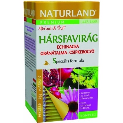 Naturland Porciovaný čaj lipový kvet echinacea granátové jablko šípka 20 ks
