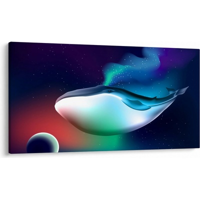 Obraz - Vesmírná velryba, jednodílný 120x70 cm
