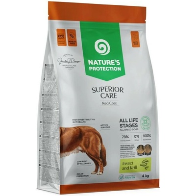 Nature's Protection Superior Care Dog Dry Red Coat All Life Stages Insect 4 kg