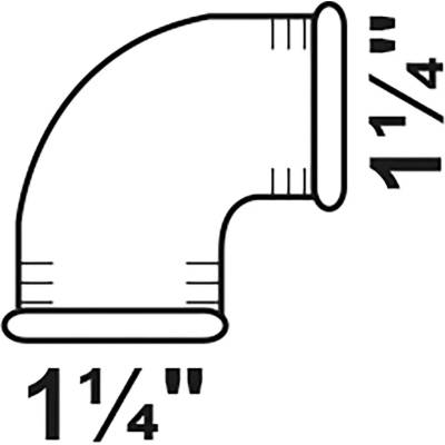 Kirchhoff úhelník 90° 39 mm (1 1/4 vnitřní závit) pozinkovaný