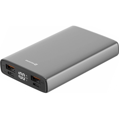 Swissten Aluminum 10000 mAh 20W Power Delivery šedá