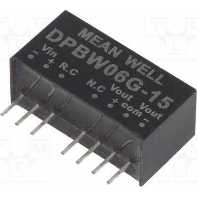 MEAN WELL DPBW06G-15 Měnič: DC/DC; 6W; Uvst: 18÷75VDC; Uvýst: 15VDC; Uvýst2: -15VDC; SIP8 – Hledejceny.cz