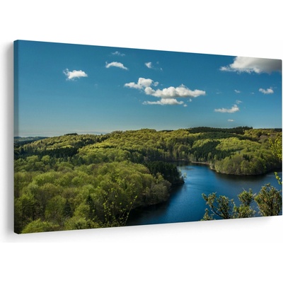 Obraz - Jezero v lesích, jednodílný 120x80 cm