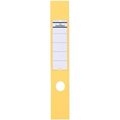 DURABLE Chrbtový štítok, pre zakladače, samolepiaci, 60 x 390 mm, DURABLE „ORDOFIX“, žltý
