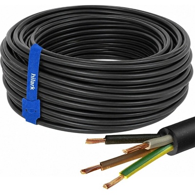 Hilark Elektrický kabel zesílený H05VV-F 4x2,5 polvinit OWY LANKO černý 20m