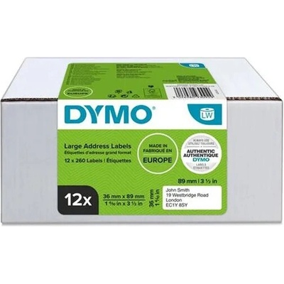 DYMO Etikety, do LW tlačiarní, 36x89 mm, 240 ks etikiet, DYMO