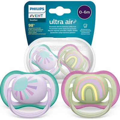 Avent SCF085/59 Dudlík Ultra Air slunce/duha růžová